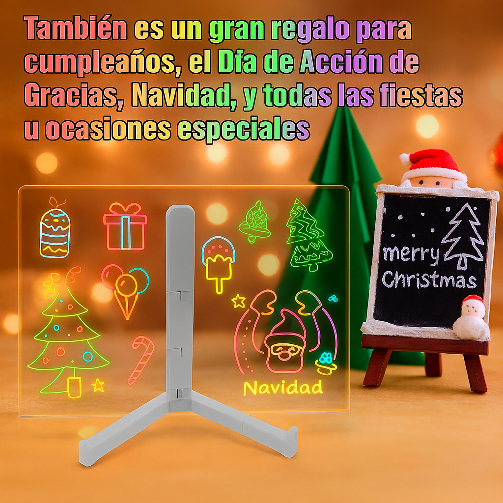 Tablero de Notas LED Acrílico Iluminado