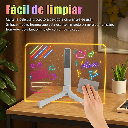 Tablero de Notas LED Acrílico Iluminado