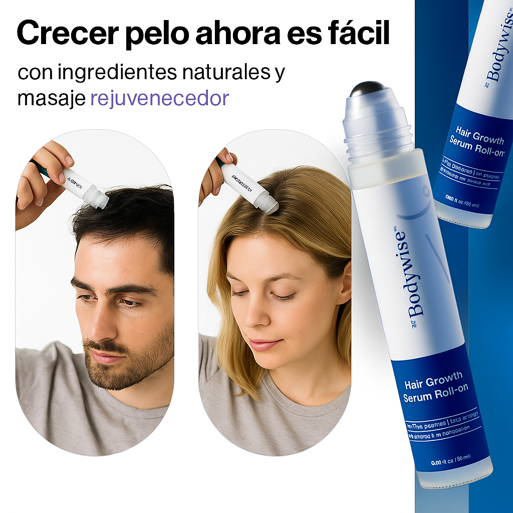 Rollo de suero para el crecimiento del cabello